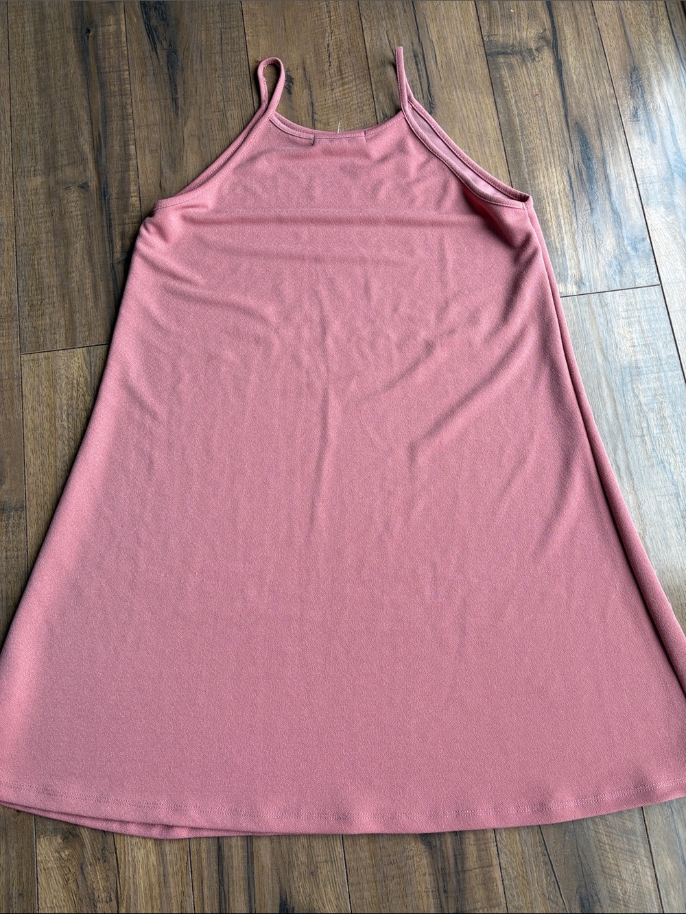 Wallflower Dusty Rose Spaghetti Strap Swing Dress - Picture 4 of 4